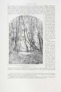 F.T., dessin de Ravier, Poncins, s.d. vers 1880, in Félix Thiollier,  Le Forez pittoresque et monumental. Lyon. impr. Waltener. 1889. 2 vol. 48 cm.
