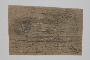 F.A.R., Vendredi Sinistre,  s.d. vers 1865-75. Mine de plomb et craie blanche sur papier chiffon gris, 13,5x19 cm, Coll. part. CBT