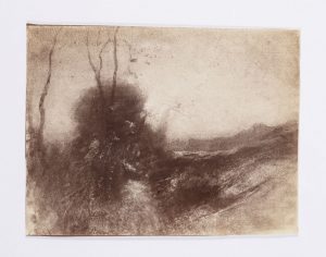 F.T., repro phot du dessin de  Ravier, Chemin montant au Château Saint-Hippolyte, L’Isle Crémieu, s.d. vers 1887 Épreuve  sur papier albuminé d’après négatif verre, 8x12 cm. Coll. part.