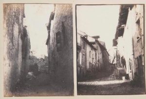 FAR, Rue à Crémieu 2 photographies 1852, positifs, 15,8x13cm, co.part.